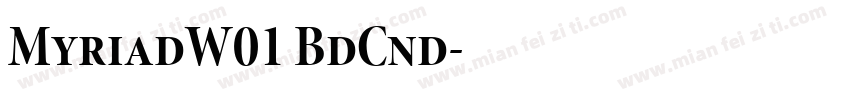 MyriadW01 BdCnd字体转换